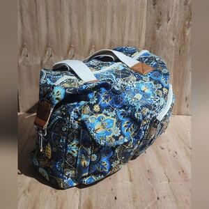 Malirona Multicolor Floral Canvas Floral Travel Tote Bag